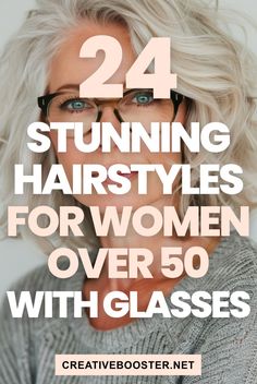 Click for More ➡️ | Save for Later ❤️  Discover the top 24 hairstyles that will make you look and feel fabulous! Whether you're looking for something chic, elegant, or easy to maintain, our guide has you covered.   Perfect for women over 50 with glasses, these trendy cuts and colors are sure to inspire your next salon visit. Find the perfect style to complement your features and update your look for 2024! Cute Hair For 50 Year Old Women, 50 And Over Haircuts, Fall 2024 Hair Trends Women Over 50, Haircuts For Grey Hair Over 50, Popular Hairstyles For 2020, Medium Length Hair Styles For Seniors, Hair Styles For Grandmas, Longer Gray Hairstyles, Gray Hair Ideas Over 50