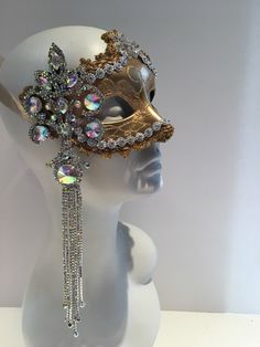 A personal favorite from my Etsy shop https://www.etsy.com/listing/488767334/gold-mask-rhinestone-mask-masquerade Elegant Headpieces For Carnival Costume Party, Elegant Halloween Masquerade Headpieces, Fantasy Headpieces For Mardi Gras Masquerade, Carnival Rhinestone Eye Mask, Fantasy Masks For Mardi Gras Party, Carnival Eye Mask With Rhinestones, Elegant Gold Costume Accessories For Party, Fantasy Mardi Gras Party Mask, Rhinestone Masquerade Mask For Mardi Gras Carnival