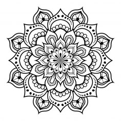 a black and white drawing of a flower with lots of details on it's petals