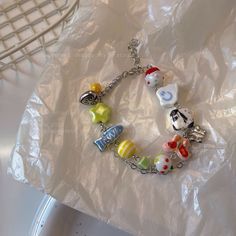 Trinkets Clay, Resin Bracelet Ideas, Adjustable Kawaii Charm Bracelet Gift, Charm Bracelet Kawaii, Sanrio Charms For Bracelets, Sanrio Polymer Clay Charms, Cheap Adjustable Kawaii Charm Bracelet, Keychain Ideas