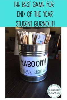 the best game for end of the year student burnout is kaboom grade sight words