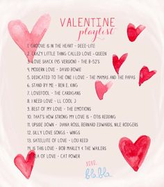 valentine's day poem with watercolor hearts