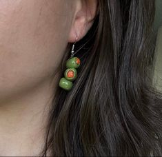 Olive stack earrings! 🫒 Made to order! Stack Earrings, Stacked Earrings, Handmade Accessories, Clay Jewelry, Polymer Clay Earrings, Handmade Earrings, Handmade Ceramics, Jewelry Earrings Dangle, Etsy Earrings