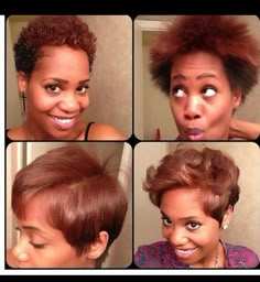 I want this color. Sooooo pretty!! For 20-whenever i decide to recut my hair all over again... Blowout Haircut, Natural Hair Haircuts, Natural Hair Blowout, Hair Blowout, Twa Hairstyles, Twisted Hair, Pelo Afro, Blowout Hair, Blow Out