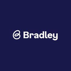 the bradley logo on a dark blue background