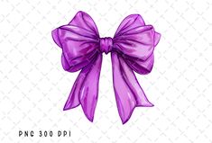 a purple bow on top of a white background with the words png 300 dpi