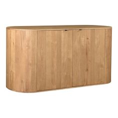 the sideboard is made out of wood and has two doors on one side, and three