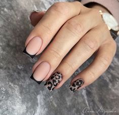 Colorful Cheetah Print Nails, Cheetah Print Nails, Beauty Hacks Nails, Hard Nails, French Acrylic Nails, Instagram Nails