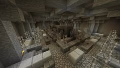 an image of a very large room in minecraft