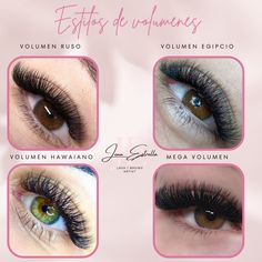 Estilos y tipos de volumenes Volumen Ruso Volumen Egipcio Volumen Hawaiano Mega Volumen Lashes Ideas, Hair Salon Marketing, Lash Artist, Salon Decor, Hair Salon, Sofia, Lashes, Instagram Profile