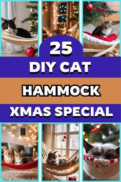 the 25 diy cat hammock xmas special is featured in this post