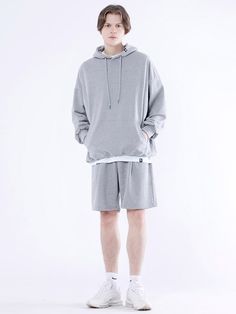 Editor's notesIt is a comfy hoodie and shorts set in GHOST REPUBLICâs signature oversized silhouette. The hoodie and pant are finished using tumble washing and tenter process to minimize shrinking after laundry. The hoodie features ribbed cuffs and hem  elastic waist  and embroidery.- Hoodie and short set- Logo embroidery- Ribbed cuffs  hem- Elastic waist- Pintuck on front- Tumble washing  tenter processMeasurements(in.)M / L / XL / XXL- Shoulder: 22.8 in. / 24.8 in. / 25.6 in. Sportswear Cotton Hoodie With Side Pockets, Cotton Sportswear Hoodie With Side Pockets, Hoodie Shorts, Skater Hoodie, Pants Outfit Men, Embroidery Hoodie, Oversized Hoodie, Oversized Silhouette, Comfy Hoodies