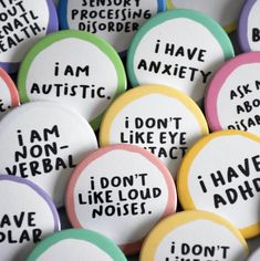 Hidden Disabilities, Custom Badges, Cool Pins, Cute Pins, Button Design, Button Pins, I Don't Know, Pin Badges, Buttons Pinback