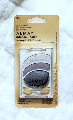 BRAND NEW Almay Intense I-color Smoky-I Kit For Hazel Eyes #403 All Day Wear - 3.4g/ 0.12oz The packaging is not in perfect condition and there is a slight discoloration on the back side. The product is sealed inside the packaging. This doesn't affect the product at all, it is brand new. Fast Shipping *Shades may appear different due to lighting, camera, phone/ laptop screen, ect*   *PLEASE READ EVERYTHING* *EVERYTHING I POST IS 100% AUTHENTIC* *If I screwed up a detail, please forgive me, I have listed everything to the best of my knowledge. It's rare, but I make mistakes, I am human. If you have any questions, please ask prior to buying. Thanks!* *All of my Cosmetics, Heath & Beauty Items come from my many subscription boxes I receive every month: Ipsy glam bag, Glam bag plus, Boxycharm I Screwed Up, Ipsy Glam Bag, I Am Human, Everything Everything, Glam Bag, Laptop Screen, Hazel Eyes, Camera Phone, Screwed Up