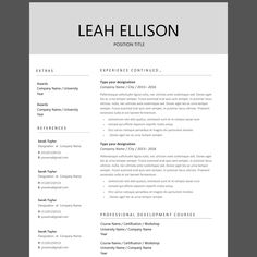 a professional resume template with no work experience on the page, and an additional cover letter