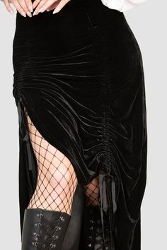 Glamour Goth, Goth Skirts, Goth Fits, Soft Goth, Fishnet Leggings, Corporate Goth, Lace Bustier, Velvet Skirt, Fashion Inspiration Design