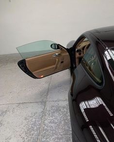 there is a car with its door open