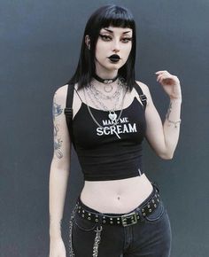 Perky Goth, Black Lipstick, Alt Girls, Goth Women, Goth Beauty, Grunge Goth, Gothic Girls