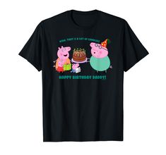 PRICES MAY VARY. 100% Cotton Lightweight, Classic fit, Double-needle sleeve and bottom hem Peppa Pig Happy Birthday, Skull Tee Shirt, Punisher T Shirt, Pig Birthday, Champion Shorts, Star Wars Shirts, Peppa Pig, White T