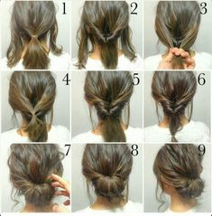 Easy and simple bun Morning Hair, Work Hairstyles