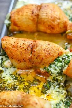 Spinach Stuffed Flounder | COOKTORIA Stuff Flounder Recipes, Flounder Fish Recipes, Stuffed Flounder, Spinach Filling, Flounder Recipes, Keto Seafood, Fish Recipes Baked