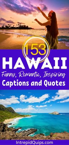 hawaii with the caption's name above it and an image of a woman standing on