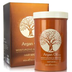 PRICES MAY VARY. ✔ 【Natural ingredients:】 made with high-quality ingredients from selected herbs from around the world. Natural material heals hair with sulfate-free and paraben-free hair mask. ✔ 【Moisturize and nourish :】Argan oil is rich in vitamin E. It can repair split ends in hair, moisturize hair and bring a glossy shine. It is a great ingredient to moisturize hair and protect against UV damage. ✔【 Deep repair:】 provides activating magic energy to damaged hair from roots to ends, deeply re Smooth Hair Mask, Hair Masks For Dry Damaged Hair, Repair Split Ends, Professional Hair Products, Moisturizing Hair Mask, Argan Oil Hair Mask, Magic Energy, Smoothing Hair, Oil Hair Mask