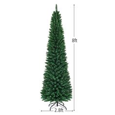 the height of a small christmas tree is shown with measurements for each branch and base