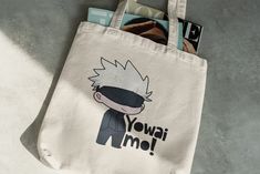 a tote bag with an anime character on it