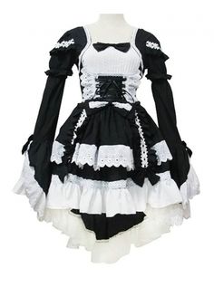 Black and White Cotton Cosplay Maid Costume Fancy Dresses Party, Costume Noir, Fancy Costumes, Princess Cosplay, Maid Outfit, Halloween Fancy Dress, Fantasias Halloween, Maid Dress, Cosplay Dress