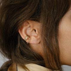 Concero Cuff | Otiumberg Jewellery London London Boutique, Gold Ear Cuff, Jewelry Workshop, Daily Jewelry, Gold Piece, Crystal Embellishment, Recycled Sterling Silver, Gold Hoops, Gold Hoop