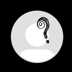 a black and white drawing of a person with a question mark in the middle of their head