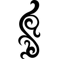 a black and white tattoo design with the letter s