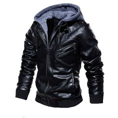 Faux Leather Jacket Men, Men Nightwear, Casual Leather Jacket, Men Coats, Sweatshirts Men, Motorcycle Jacket Mens, Pu Jacket, Leather Jacket With Hood, Pyjama Sets