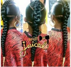 Looks so simple! I love the wire wrapped around the bottom of the braid as well I will def be giving this one a try Cornrows With Ponytail, Braid Down The Middle, Big Braid, Big Braids, Mohawk Braid, Ethnic Hairstyles, Pelo Afro, Beautiful Braids, Girls Braids