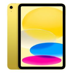 the new ipad air is shown in yellow and pink, as well as an image of circles