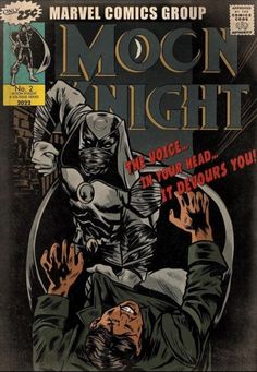 an old comic book cover with the title moon knight