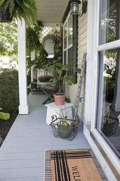 the front porch is clean and ready for us to use