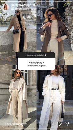 Looks de inverno inspiração para Kibbe Body Type Natural Soft Natural Kibbe Winter, Soft Natural Kibbe Outfit, Sn Kibbe, Soft Natural Kibbe, Rectangle Body Shape Outfits, Coat Ideas, Rectangle Body Shape, Work Uniform