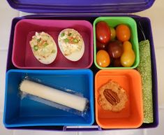 a lunch box filled with different types of food