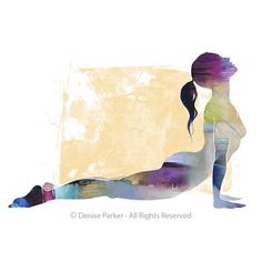 Yoga ArtUPWARD FACING DOG POSE- LARGE Fine Art Print on Textured Paper Soft, soothing colors for this beautiful pose. In Sanskrit it is called: Urdhva Mukha Svanasana The collection of these high quality fine art giclee reproductions are printed with museum quality archival textured Yoga Foto's, Upward Facing Dog Pose, Yoga Illustrations, Yoga Kunst, Upward Facing Dog