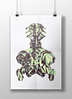 a poster with geometric shapes on it