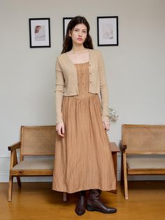 Composition : POLYESTER 30% ACRYLIC 25% VISCOSE 25% NYLON 20%Color : BEIGECountry of Origin : CHINA Cardigan Set, Jumpsuit Dress, Long Dress, Dress Outfits, Composition, Jumpsuit, China, The Originals, Clothes For Women