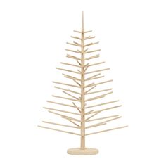 a wooden christmas tree on a white background