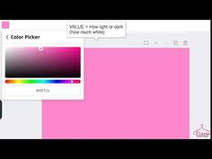 the color picker screen is shown in this screenshote image, and it appears to be pink