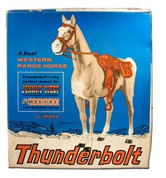 an old book with a horse on it's cover and the title thunder bolt