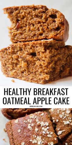 healthy breakfast oatmeal apple cake recipe that is low in calories and high in protein