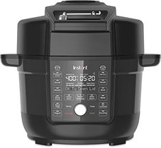 an electric pressure cooker on a white background