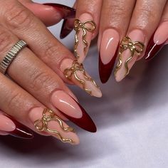 @alithenailtech #Nail #Naildesign #Nailinspo #nailpolish #nailaddict #Nailart more in the telegram Fall Nails 3d Art, Bows On Nails Nailart, 3d Nails Fall, Fall Textured Nails, 3d Autumn Nails, Fall Nails Elegant, 3d Nail Designs Fall, 3d Fall Nail Designs