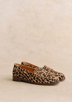 Loafers;Made in our Portuguese workshop;Leopard-print pony-effect leather upper;Leather lining and insole;Rubber outsole;Leather laminated heel;Heel height: 3 cm / 1.2 in;Platform height: 1.5 cm / 0.5 in Sezane Vicky Loafers, Animal Print Loafers, Pony Effect, Leopard Print Slip-on Loafers For Work, Cheetah Print Flats, Leopard Mules, Leopard Print Loafers, Asos Leopard Flats 7.5, Leopard Print Leather Heels With 4-inch Heel